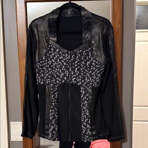 Frank Lyman Design Black and White Textured Blazer